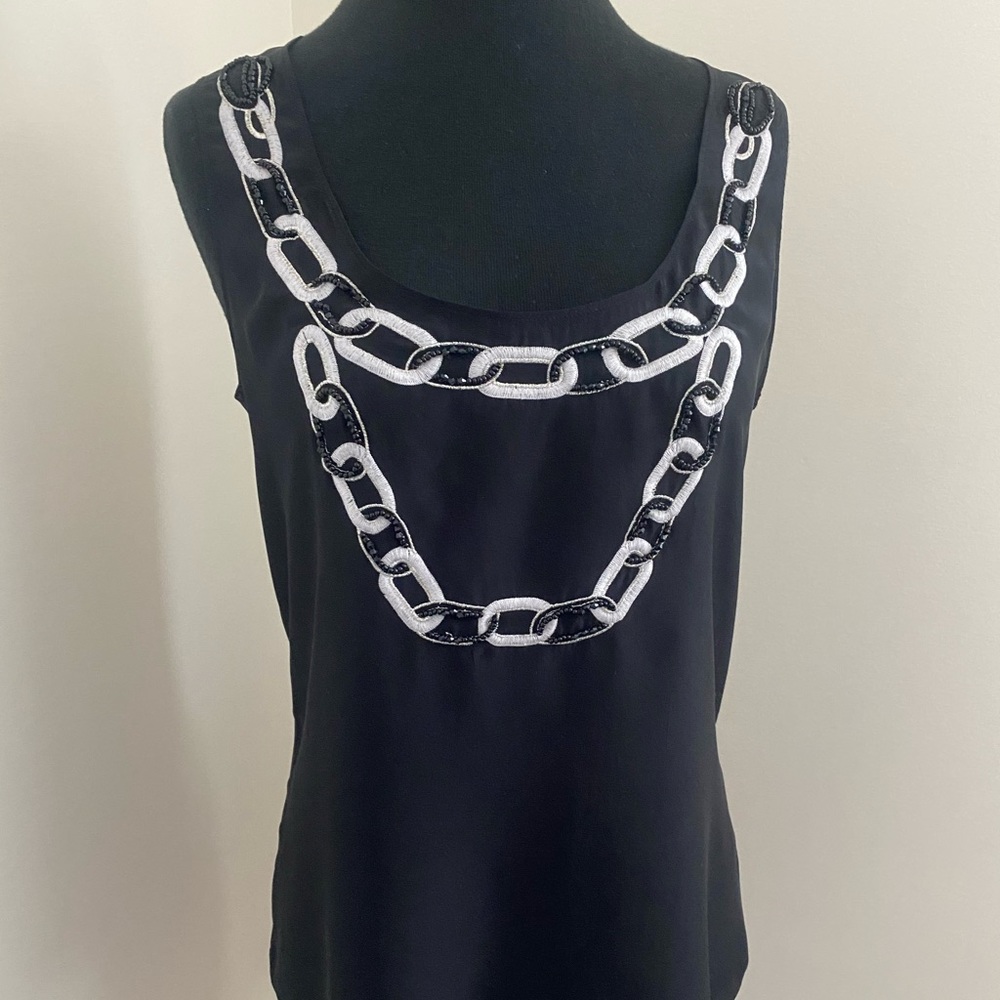 Silk sleeveless top